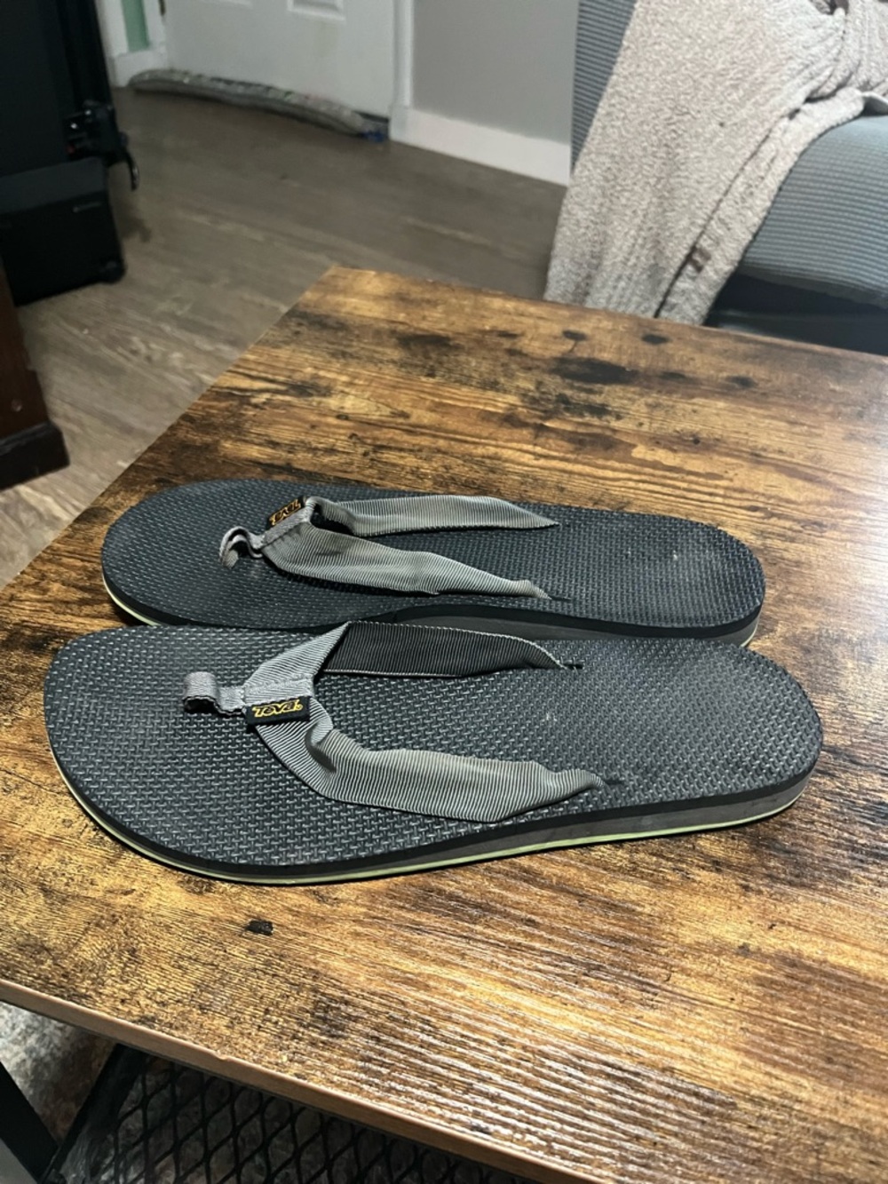 Teva Black‎ and Gray Men's Flip Flop Sandals